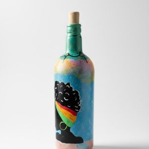 Botella Decorativa "Herencia y Color" – Arte Pintado a Mano
