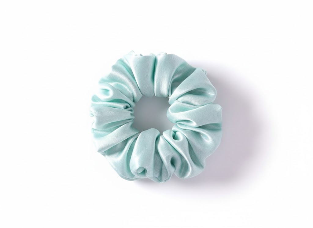 Scrunchie de Satín - Color Verde Menta Brillante
