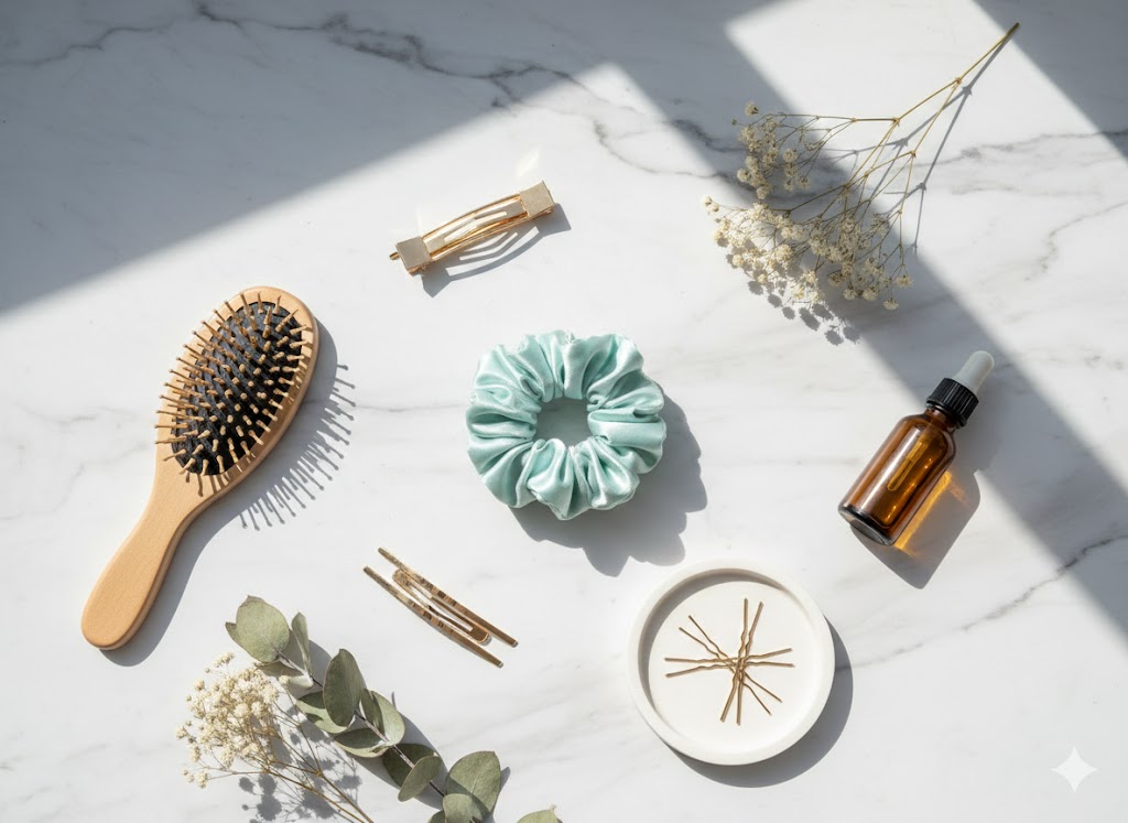 Scrunchie de Satín - Color Verde Menta Brillante - Imagen 3