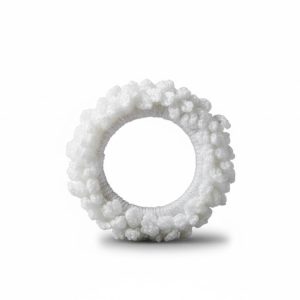 Coletero de Textura Suave - Diseño de Pompones Blancos