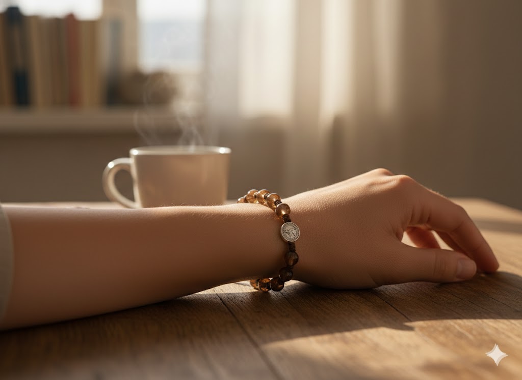 Manilla de San Benito "Protección Clásica" – Cuentas de Ámbar Sintético - Imagen 4